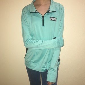 VS PINK Teal QuarterZip
